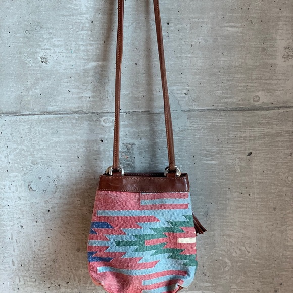 VINTAGE handmade Aztec bucket bag - Picture 5 of 7